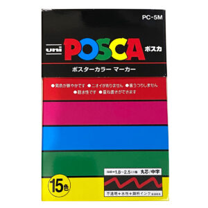 Uni Posca Markers (Medium Point / 中字圓頭) PC-5M (15Colours) hongkong 香港 pen