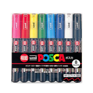 Uni Posca Markers PC-1M (Extreme Small Point) 8Colours hongkong 香港