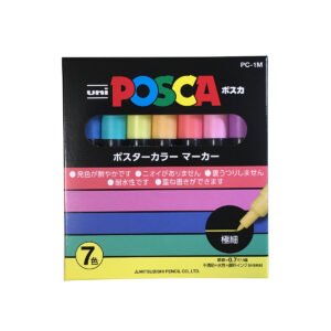 uni posca marker 7 colours PC-1M hongkong 香港 pen 淡黃色 淡橙色 淡綠色 淡紫色 天藍色 淺粉色 珊瑚粉色