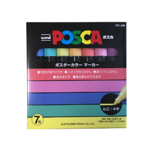 uni posca marker 7 colours PC-5M hongkong 香港 pen 淡黃色 淡橙色 淡綠色 淡紫色 天藍色 淺粉色 珊瑚粉色