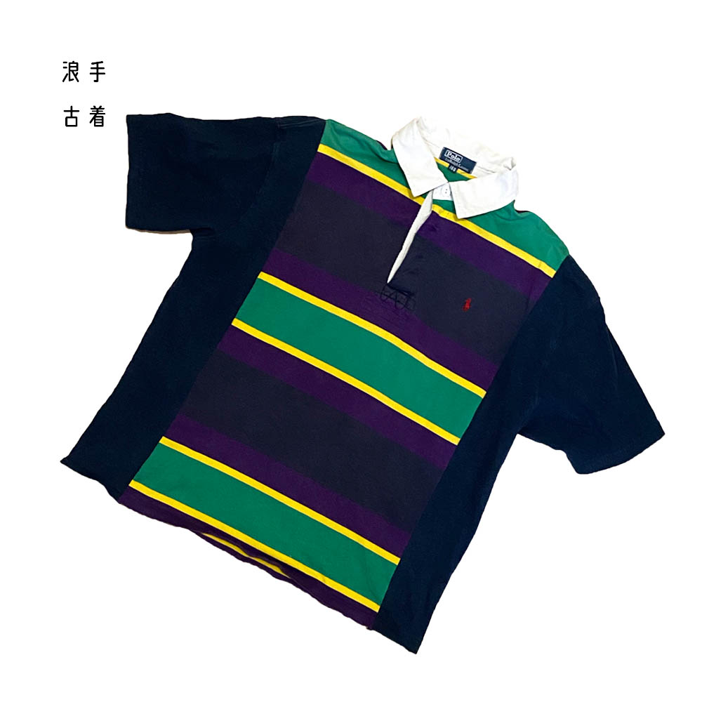 トップス Vintage polo remake POLO RALPH LAUREN] Vintage remade short-sleeved shirt! Re